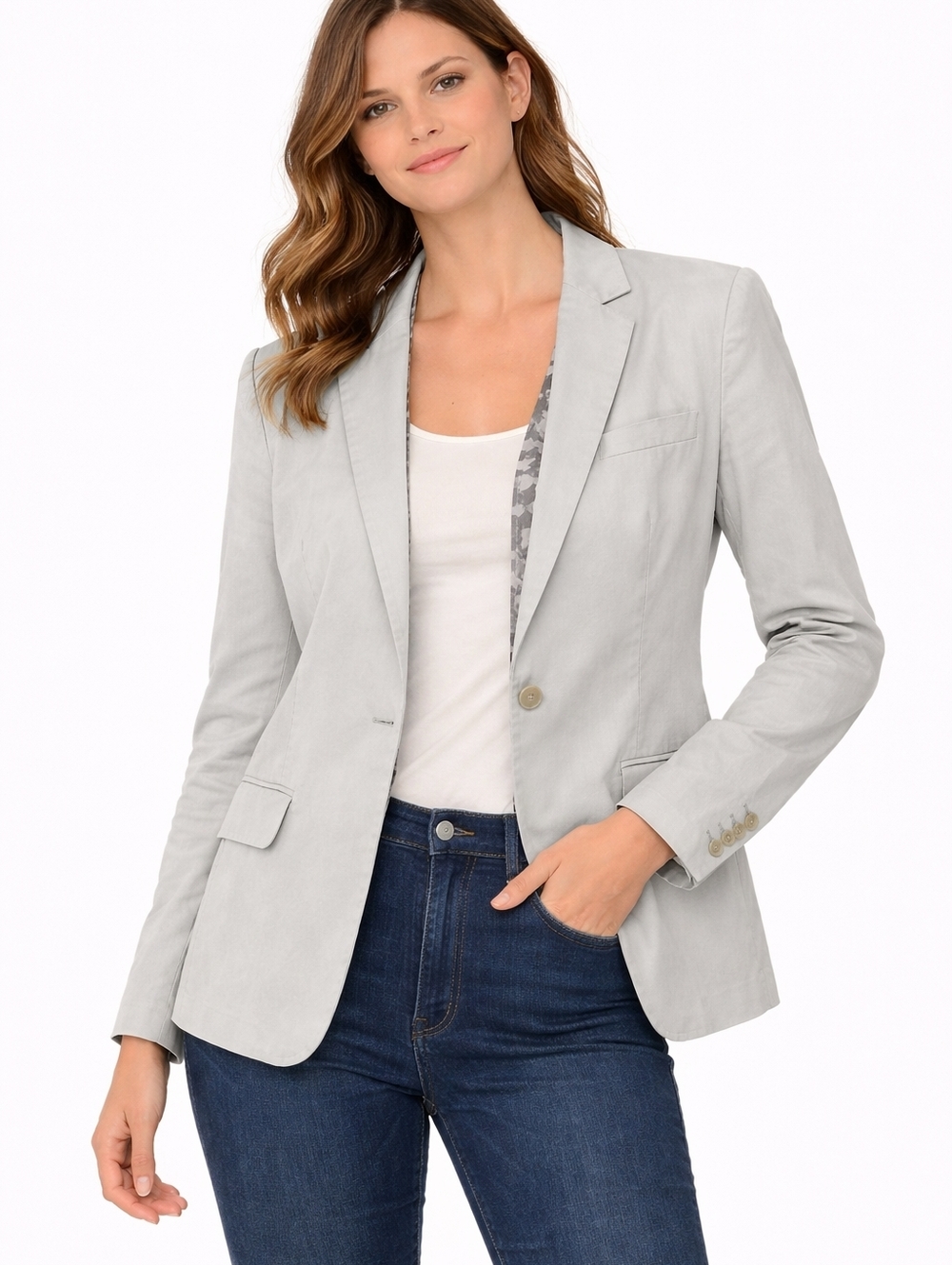 Zadig & Voltaire Light Grey Blazer Women’s Tailored Jacket